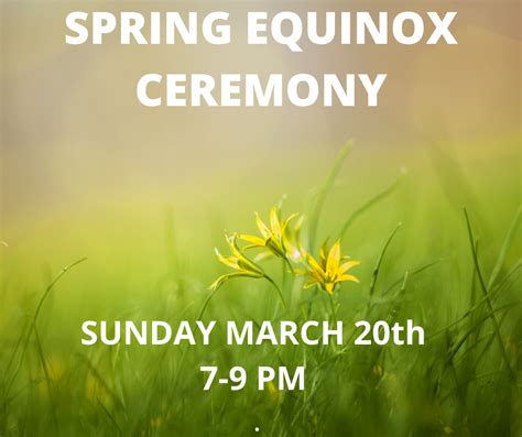 Occult ceremonies on the equinox of spring